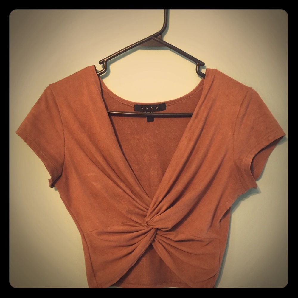 Brown suede top